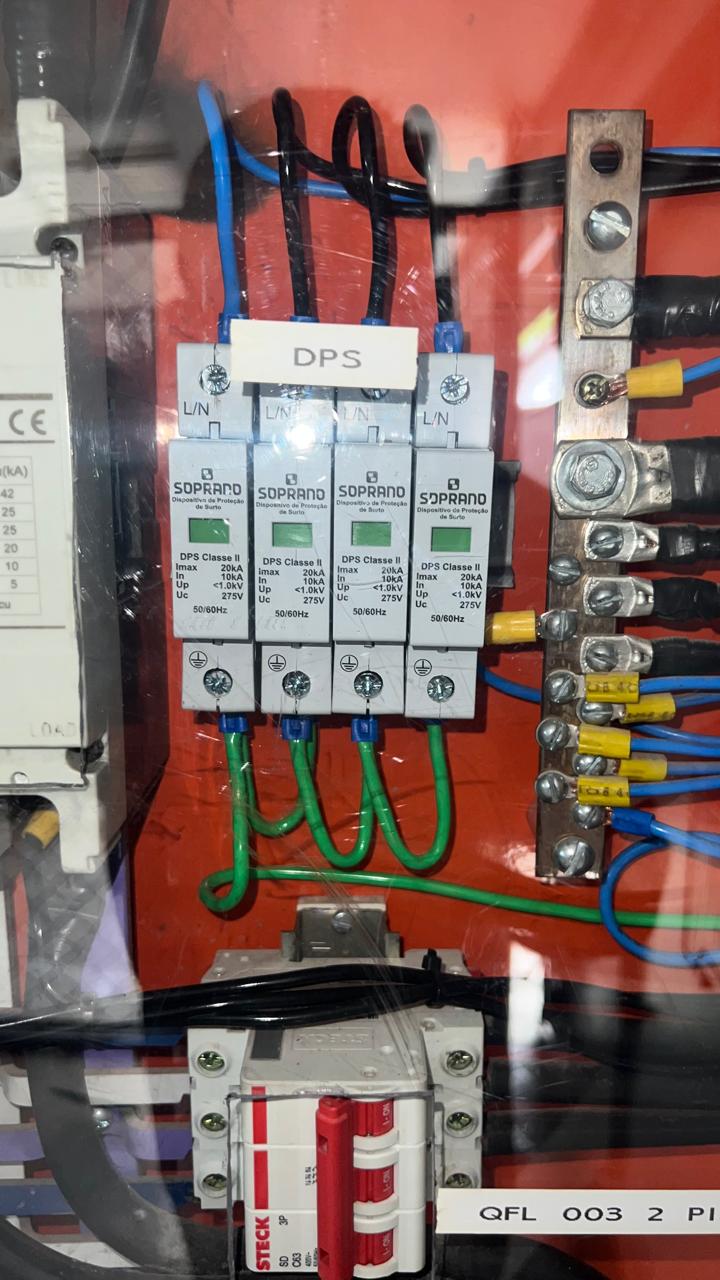 Quadro de energia com barra de neutro mal conectada